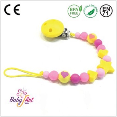 PACIFIER CHAIN BABYJART WITH NAME