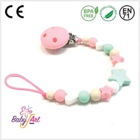 PACIFIER CHAIN BABYJART WITH NAME