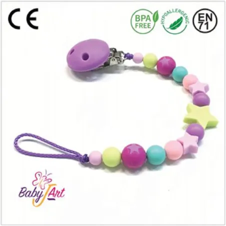 PACIFIER CHAIN BABYJART WITH NAME