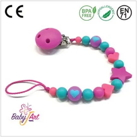 PACIFIER CHAIN BABYJART WITH NAME