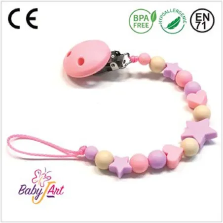 PACIFIER CHAIN BABYJART WITH NAME
