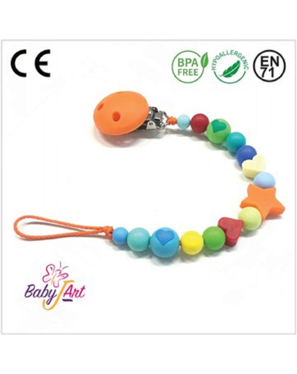 PACIFIER CHAIN BABYJART WITH NAME