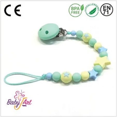 PACIFIER CHAIN BABYJART WITH NAME