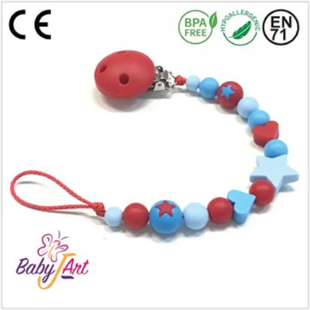 PACIFIER CHAIN BABYJART WITH NAME