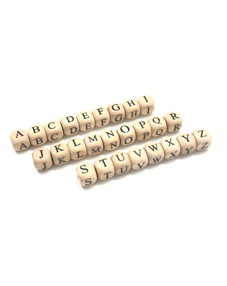 WOOD LETTER CUBES PRINTED