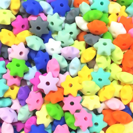 KIT SILICONE STAR LENTIL 100 PCS 12MM