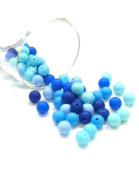 KIT SILICONE BEADS 100 PCS 12mm