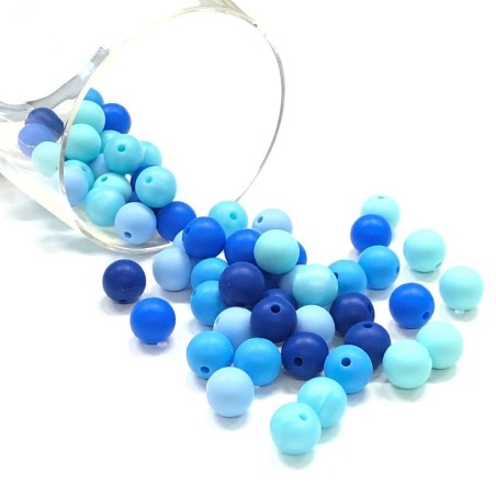 KIT SILICONE BEADS 100 PCS 12mm