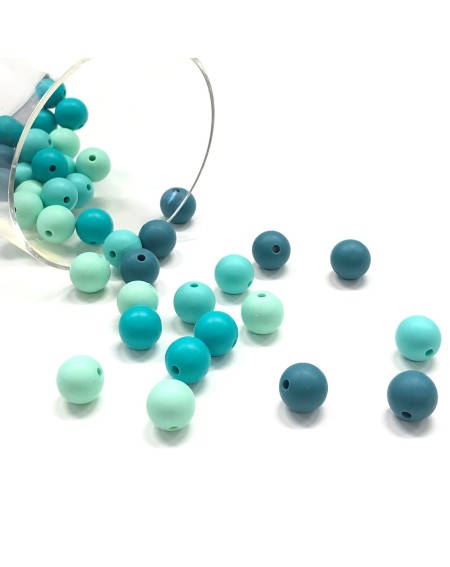 KIT SILICONE BEADS 100 PCS 12mm