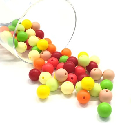 KIT SILICONE BEADS 100 PCS 12mm