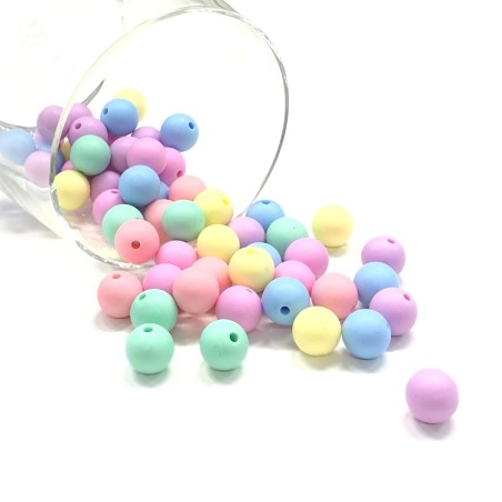 KIT SILICONE BEADS 100 PCS 12mm