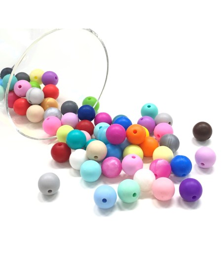 KIT SILICONE BEADS 100 PCS 12mm