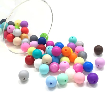 KIT SILICONE BEADS 100 PCS 12mm