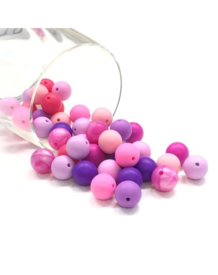 KIT SILICONE BEADS 100 PCS 15mm