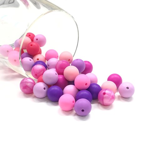 KIT SILICONE BEADS 100 PCS 15mm