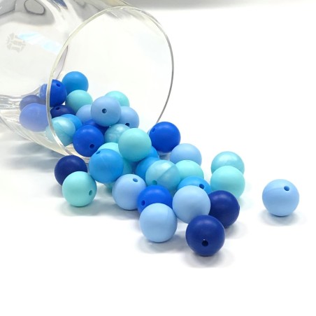 KIT SILICONE BEADS 100 PCS 15mm