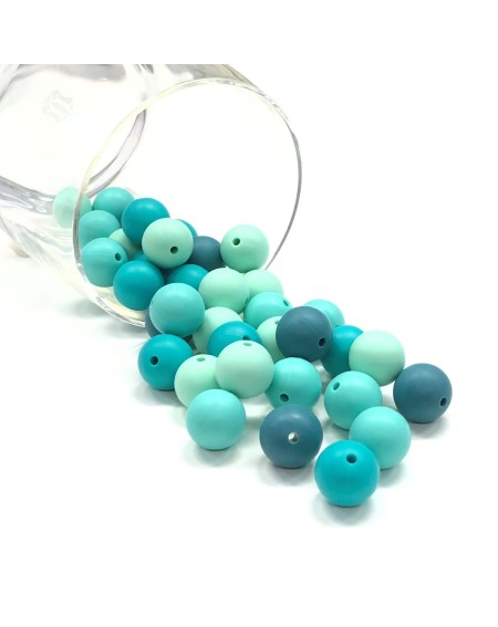 KIT SILICONE BEADS 100 PCS 15mm