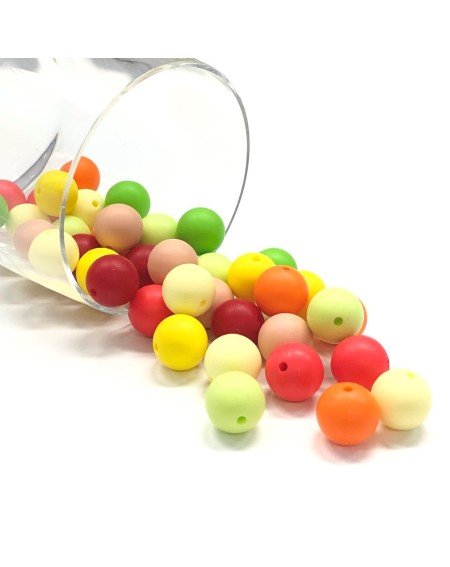 KIT SILICONE BEADS 100 PCS 15mm