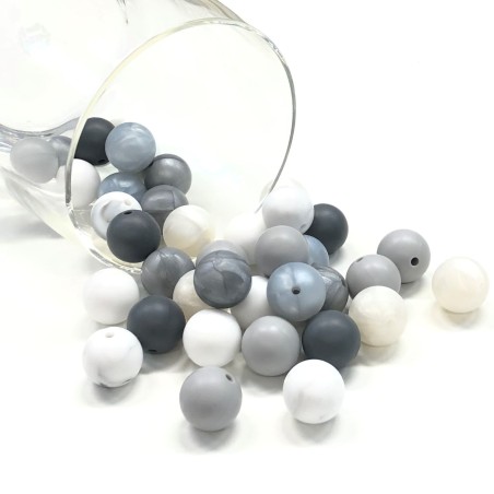 KIT SILICONE BEADS 100 PCS 15mm