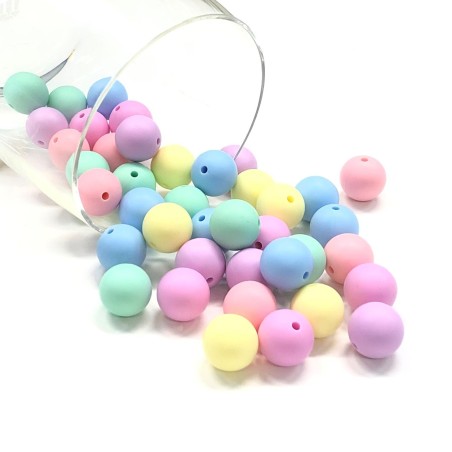 KIT SILICONE BEADS 100 PCS 15mm