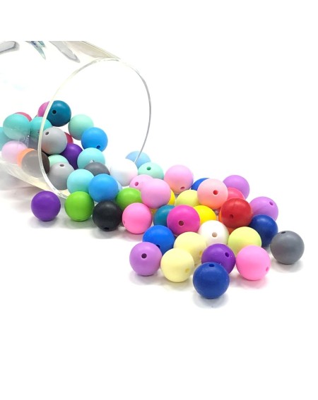 KIT SILICONE BEADS 100 PCS 15mm