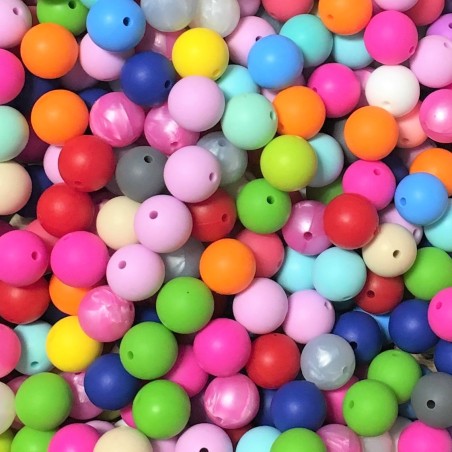 KIT SILICONE BEADS 100 PCS 12mm