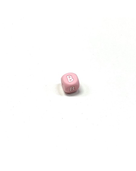 Silikonbuchstabenwürfel Pastellrosa 12mm