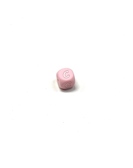 Silikonbuchstabenwürfel Pastellrosa 12mm