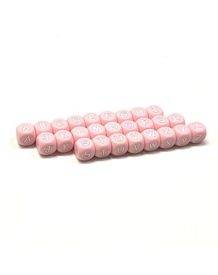 Silikonbuchstabenwürfel Pastellrosa 12mm