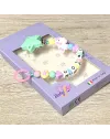 Babyjart Cadeia de chupeta de silicone com nome, adaptador / gancho de chupeta MAM e modelo CHICCO