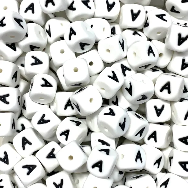 KIT 20 pcs Single silicone letters 10mm