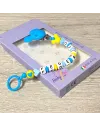 Babyjart silicone dummy chain with name, hook / adapter pacifier MAM and CHICCO