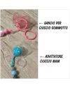 Babyjart silicone dummy chain with name, hook / adapter pacifier MAM and CHICCO
