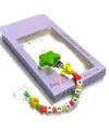 Babyjart silicone dummy chain with name, hook / adapter pacifier MAM and CHICCO