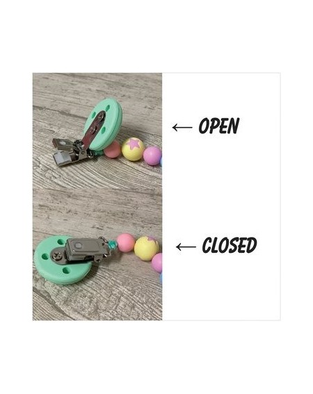Babyjart Chaîne de tétine en silicone avec nom, crochet / adaptateur de tétine MAM et CHICCO