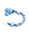 Babyjart silicone dummy chain with name, hook / adapter pacifier MAM and CHICCO