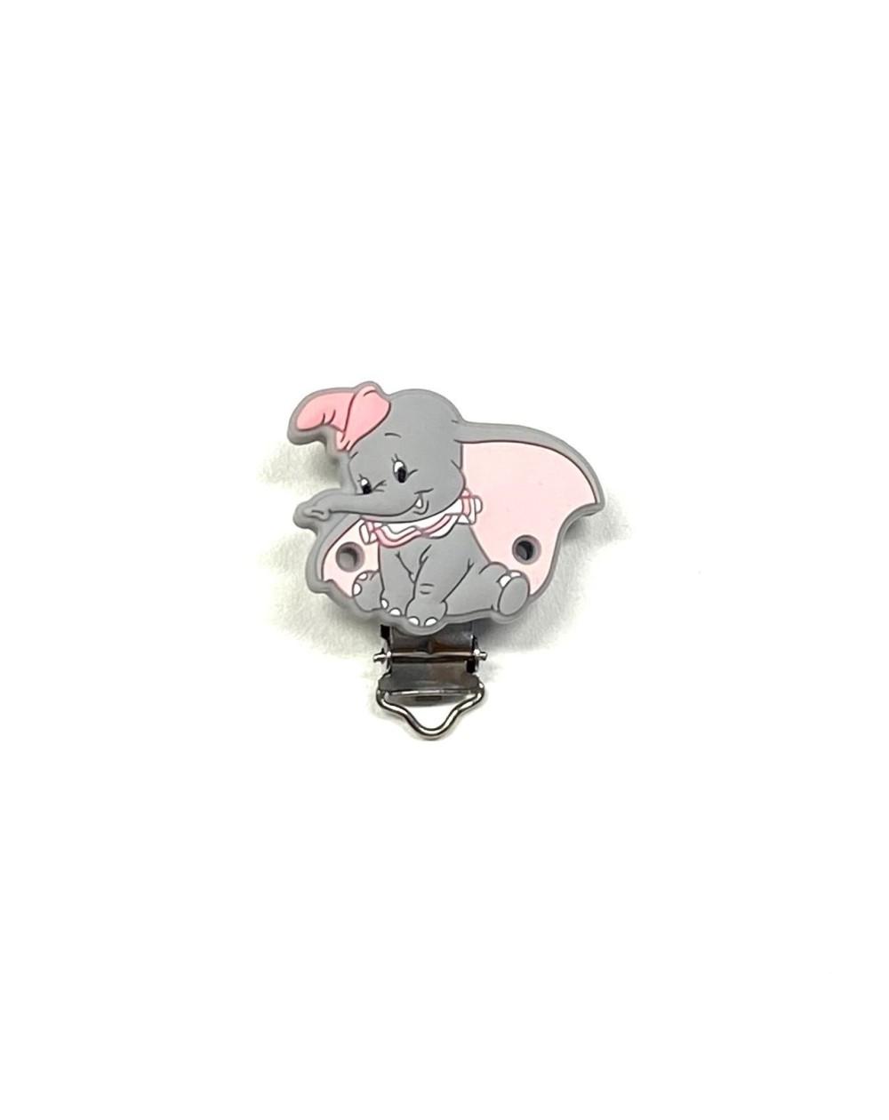 Sucette cordsbyamy - Attache tétine - Dumbo - Disney - billes de silicone -  gris - unisexe