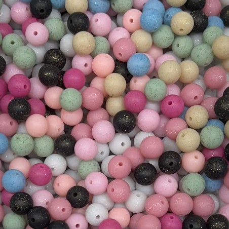 Beads GLITTER silicone 12mm