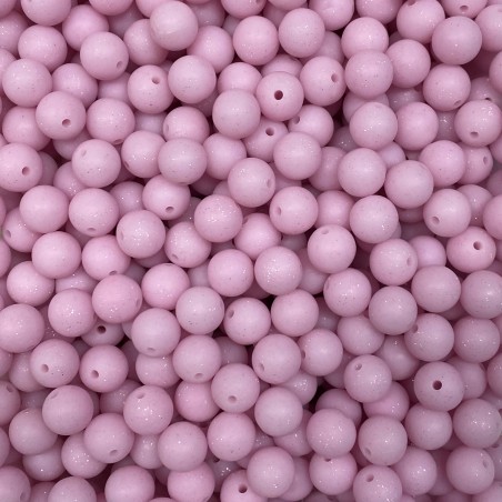Perles GLITTER en silicone 12mm