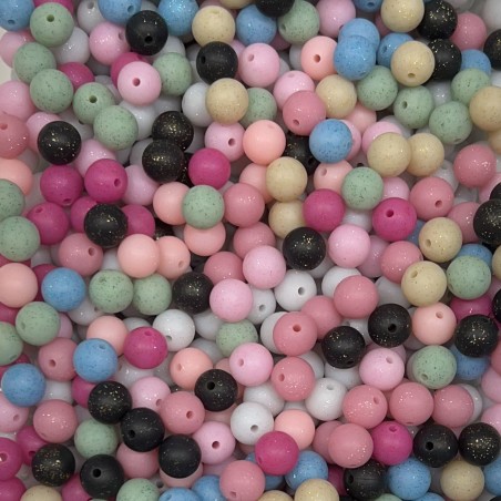 Beads GLITTER Silicone 09mm