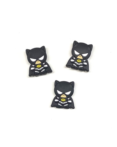 Babyjart Chaîne de tétine PRESTIGE BATMAN en silicone avec nom,  crochet/adaptateur de tétine MAM et