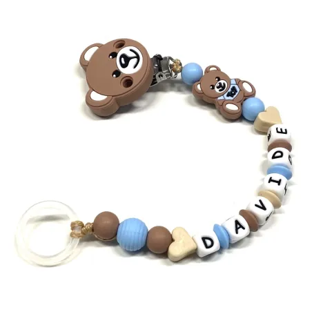 Catenella Portaciuccio in Silicone Personalizzato con Nome | Sicura