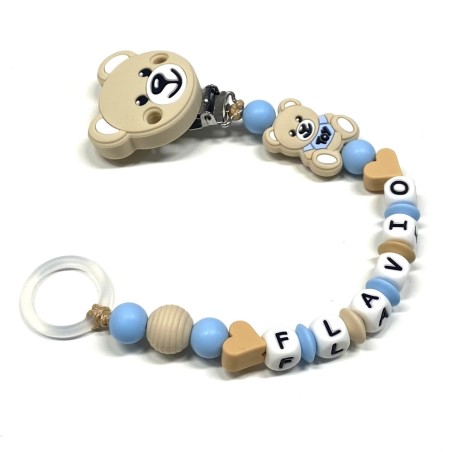 Personalized Silicone Pacifier Clip with Name | Safe