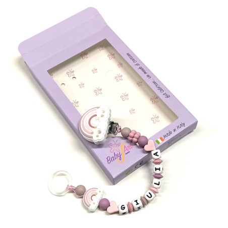 Catenella Portaciuccio in Silicone Personalizzato con Nome | Sicura