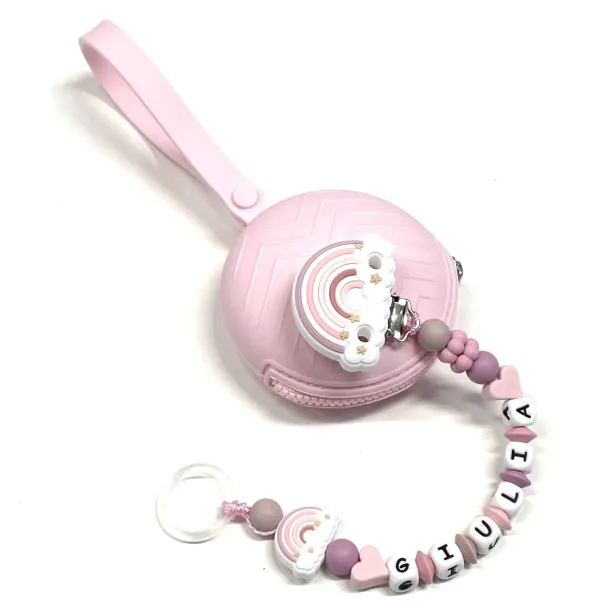 Personalized Silicone Pacifier Clip with Name | Safe
