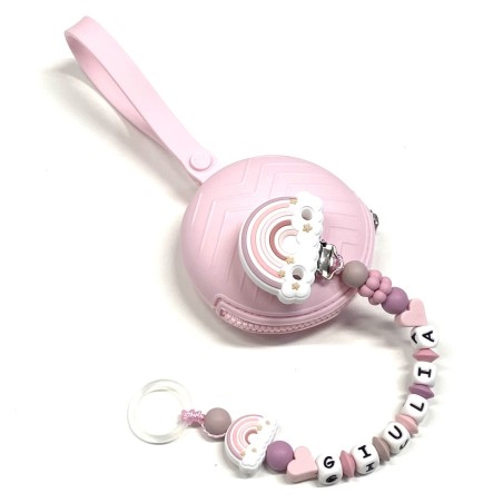 Attache-Sucette en Silicone Personnalisée avec Nom | Sûre