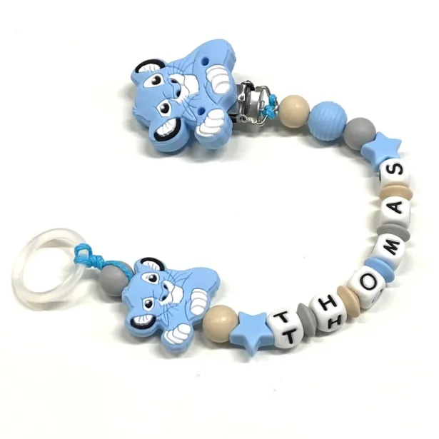 Personalized Silicone Pacifier Clip with Name | Safe