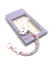 Babyjart silicone dummy chain PRESTIGE MINOU with name, hook / adapter pacifier MAM and CHICCO