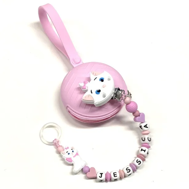 Personalized Silicone Pacifier Clip with Name | Safe