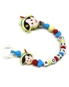 Babyjart silicone dummy chain PRESTIGE PINOCCHIO with name, hook / adapter pacifier MAM and CHICCO